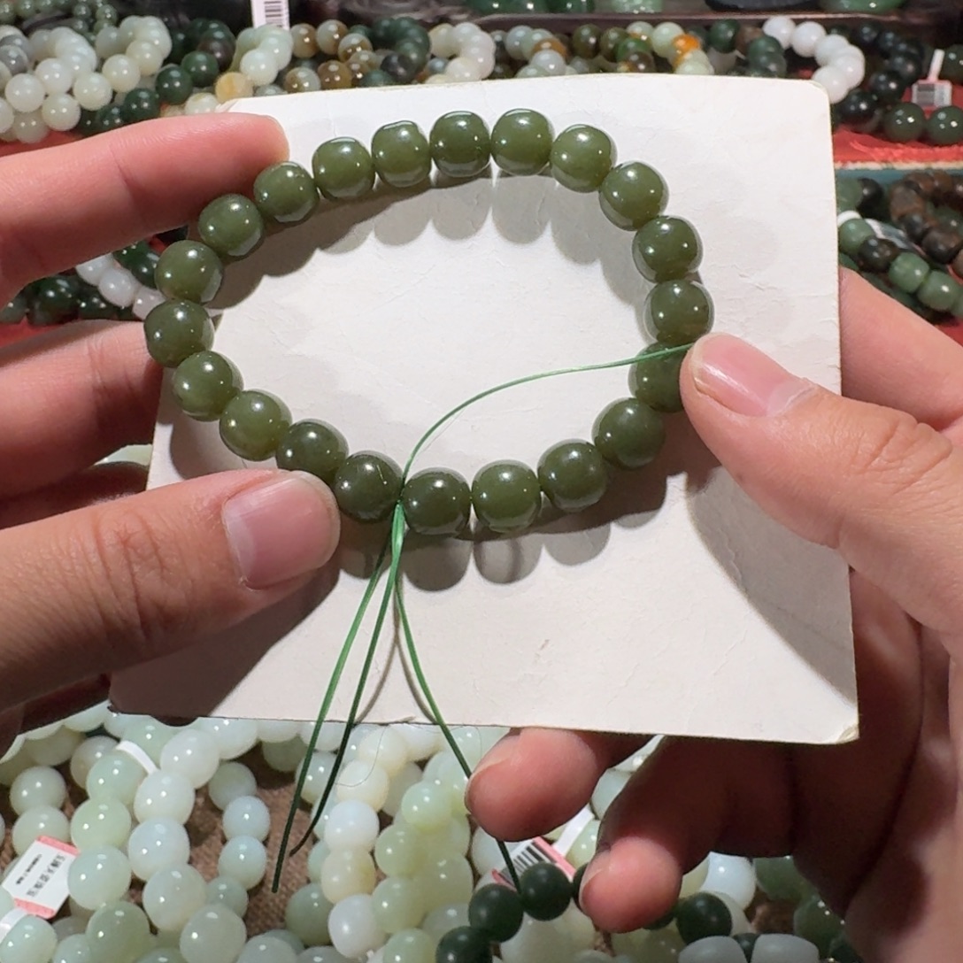 和田玉未镶嵌手链