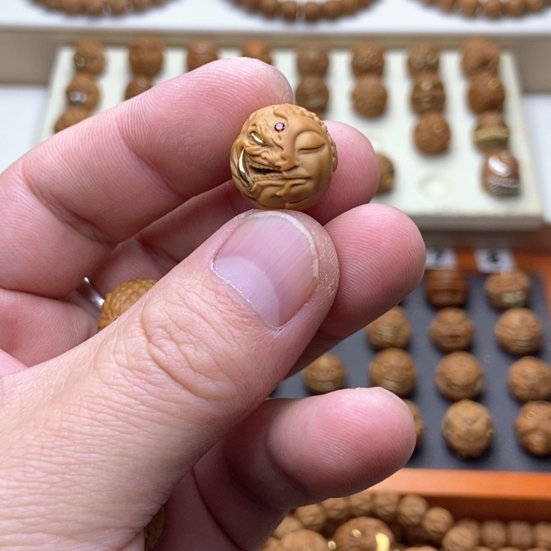 吊坠文玩核桃寺*佛魔一念单颗