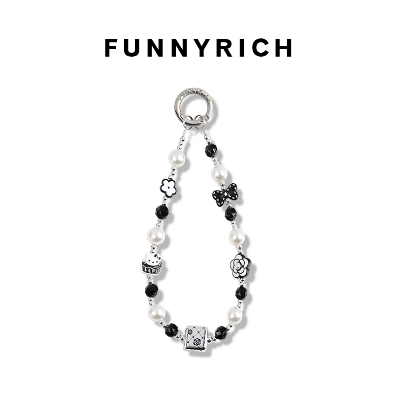 FUNNYRICH玫瑰方钻kitty手机链手机壳挂绳装饰品ins高级感新款女