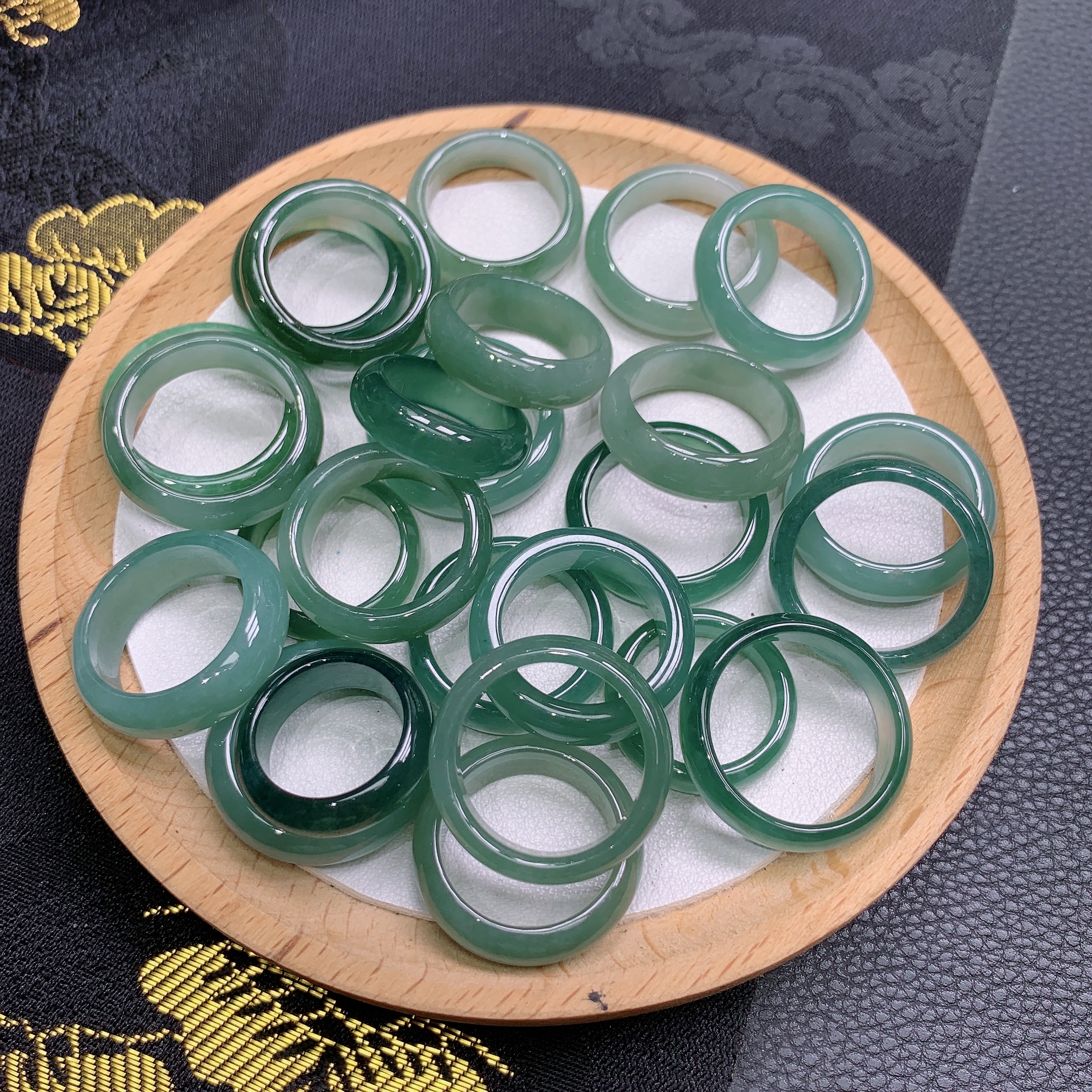 天然A货翡翠危料蓝水戒圈新中式珠宝时尚指环指圈/多样性发其一
