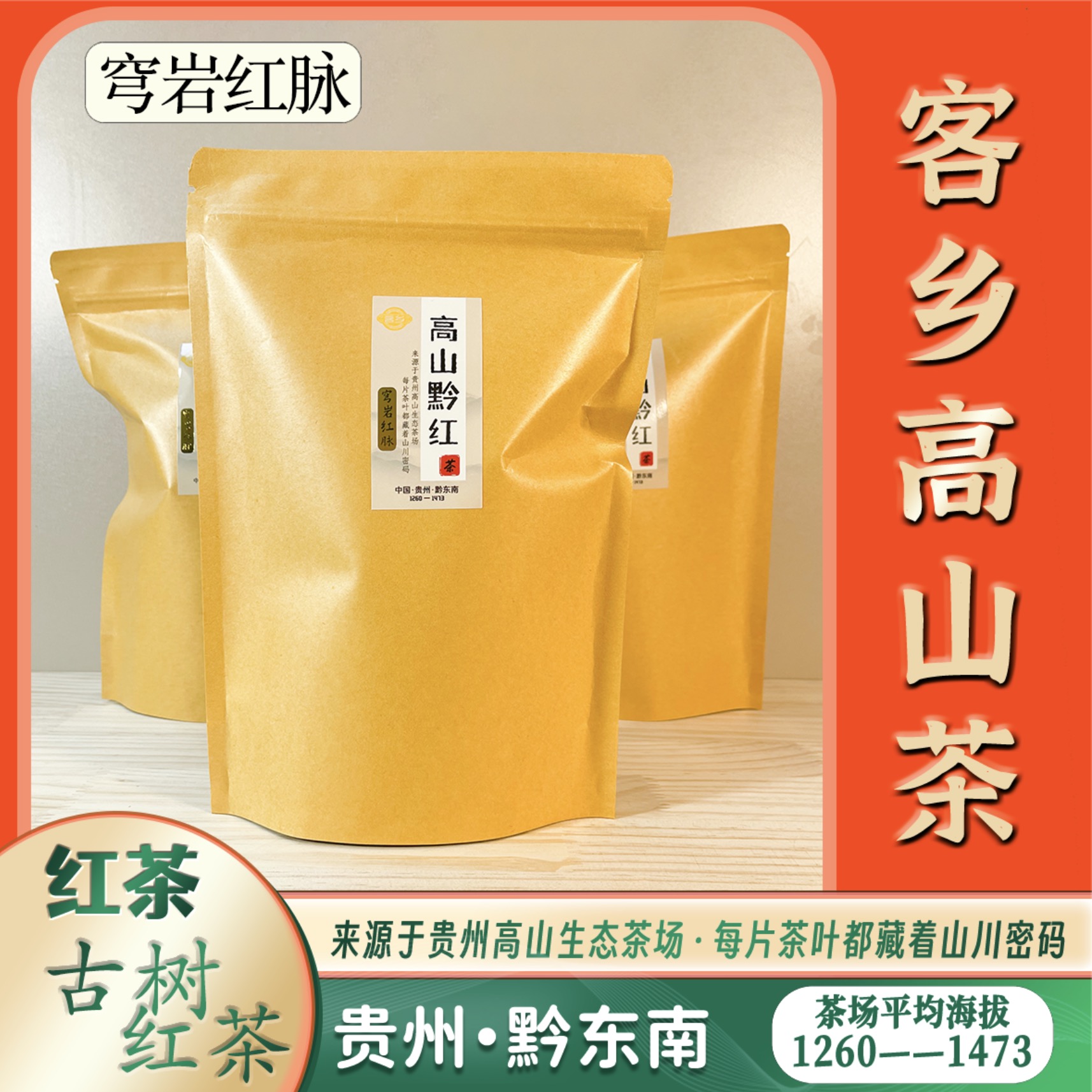 客乡高山茶贵州黔东南高山红茶古树红茶