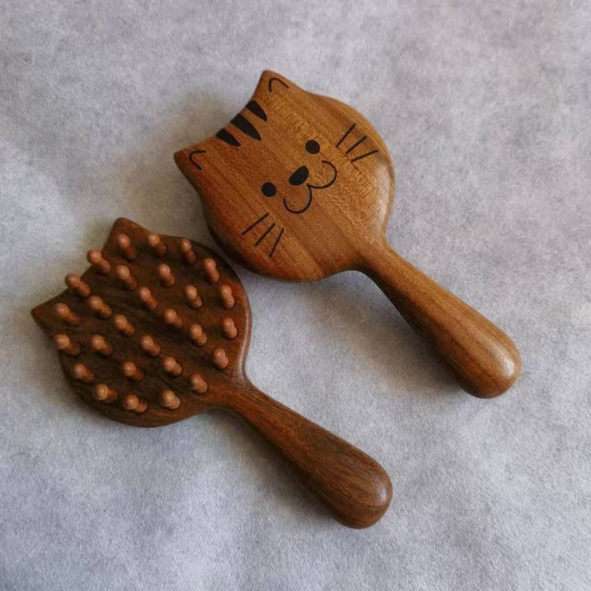 正品檀香木檀木实木高颜值女士专用保健梳按摩梳家用头皮头部经络