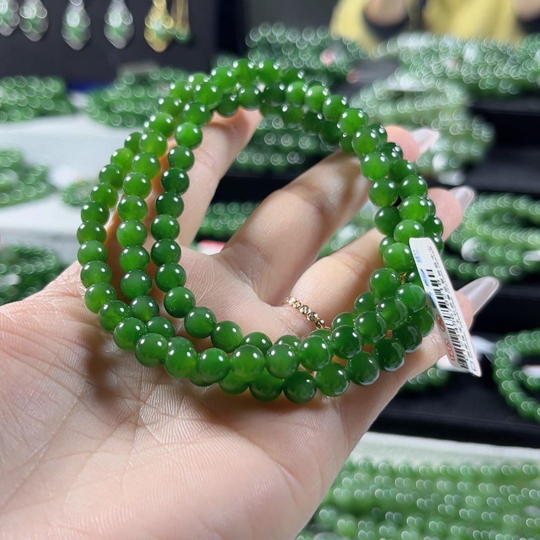 和田玉（碧玉）手链未镶嵌6