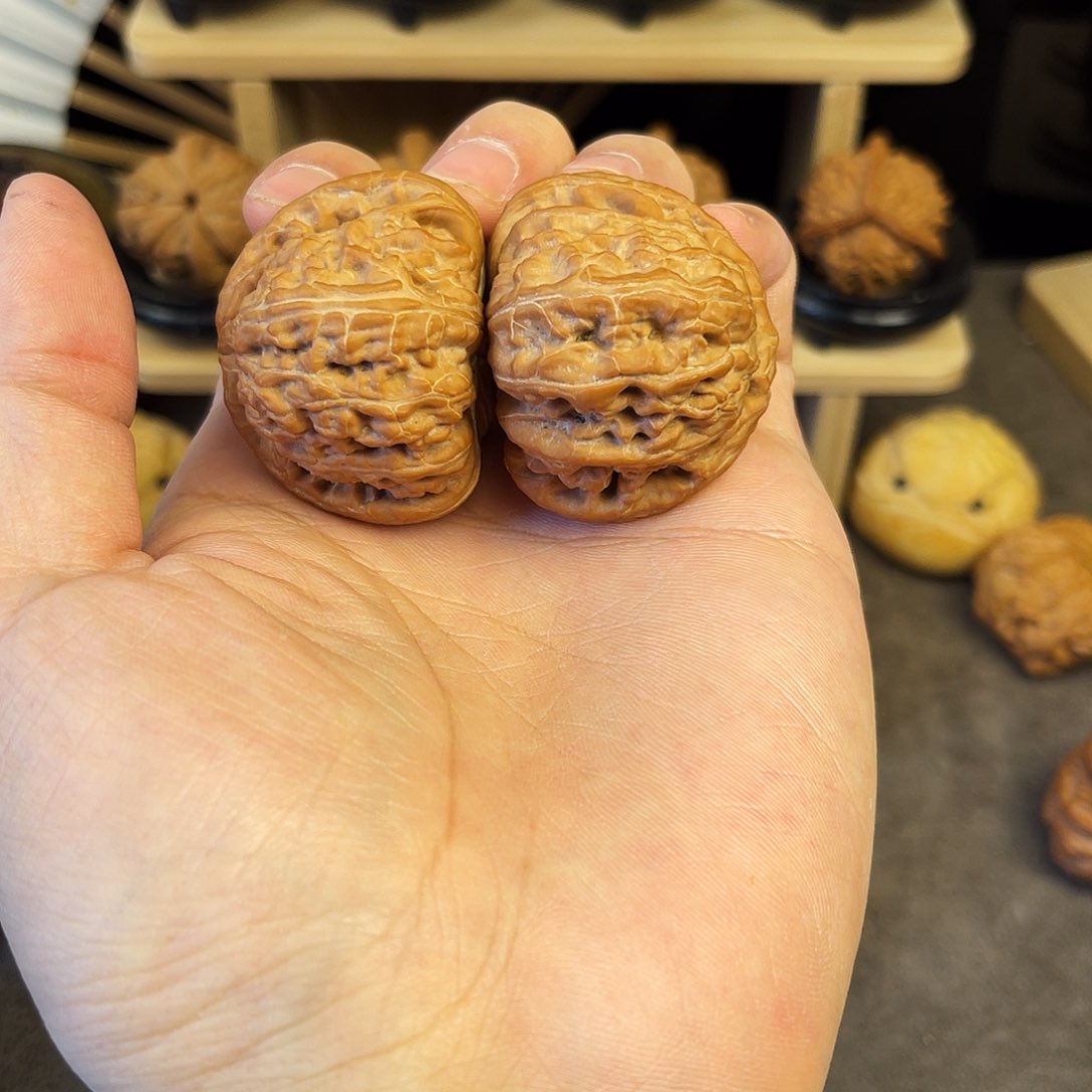 文玩核桃把件41全品白狮子