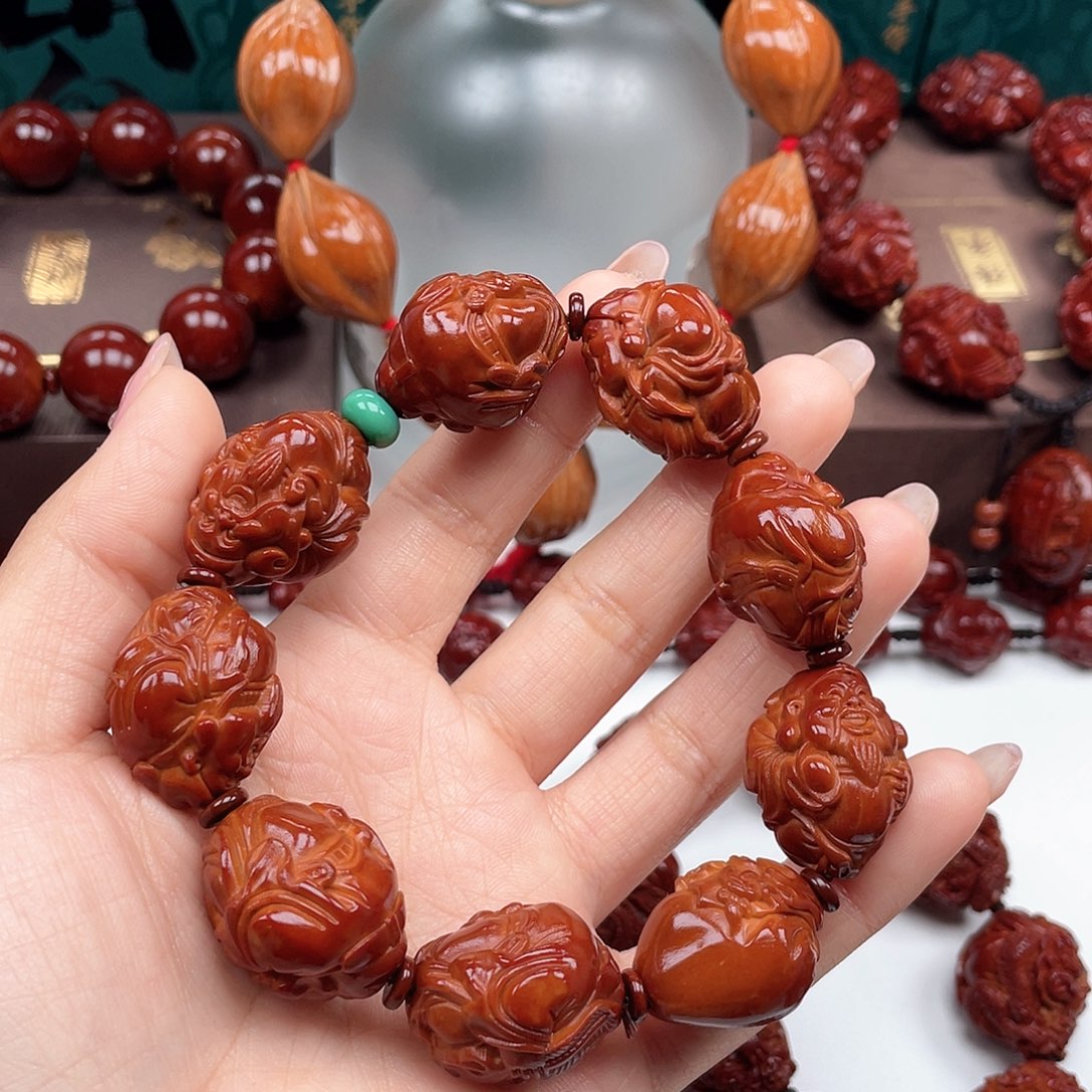 橄榄核手串兵*跑财神手串