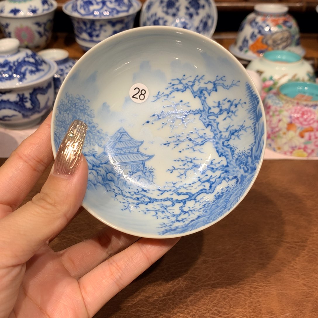 摆件柯*乐28山水普洱单杯啦啦啦啦