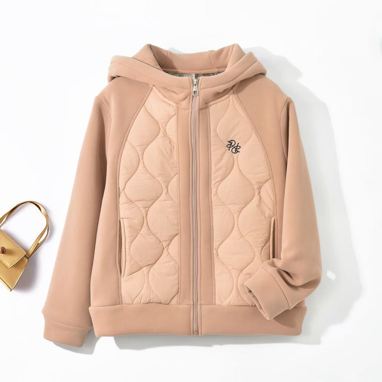 JYP-[超声波气绒]2025冬季保暖加厚时尚拼接百搭外套K-MF7172