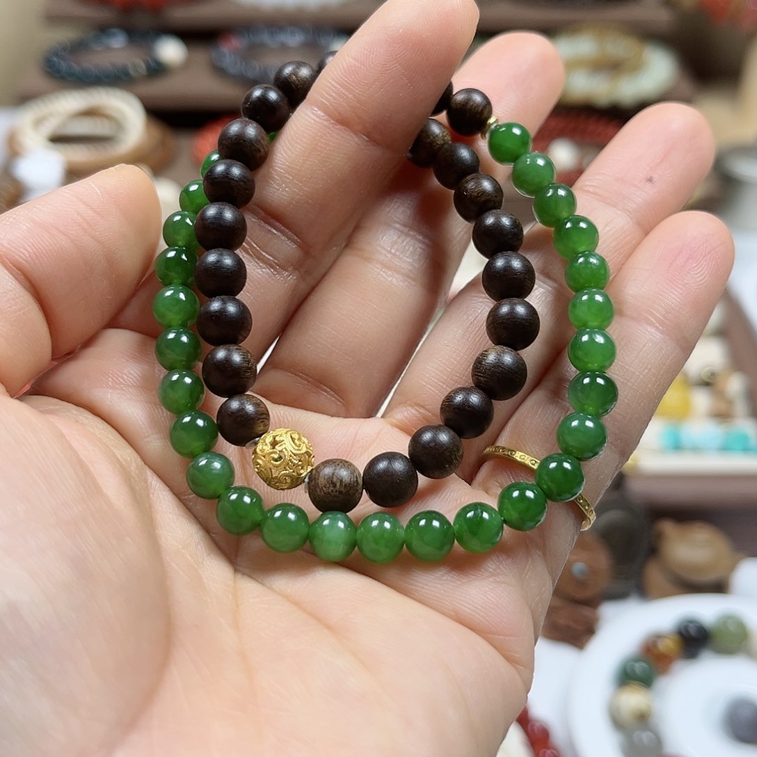 沉香手串双圈手串