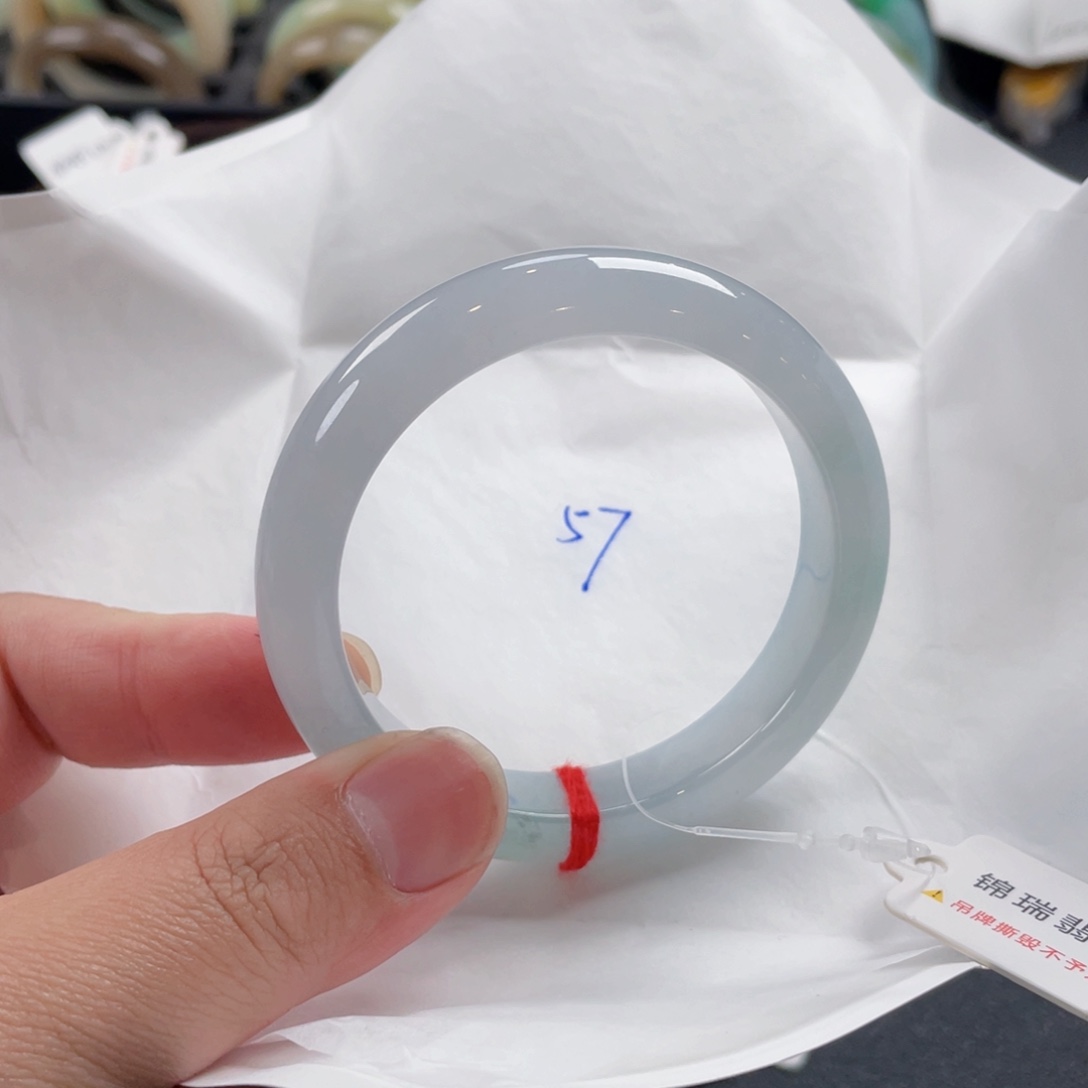 翡翠手镯未镶嵌57正圈