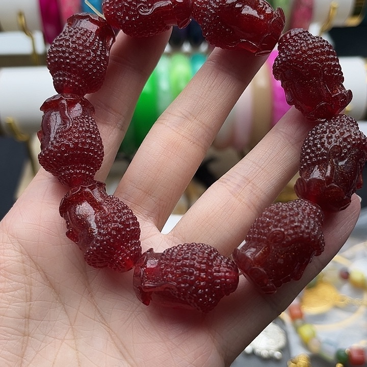 铁合金花岗石手链
