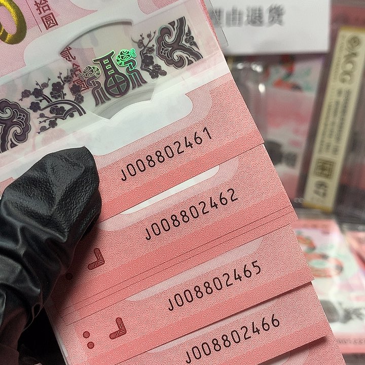 008802461蛇钞全偶标十裸钞