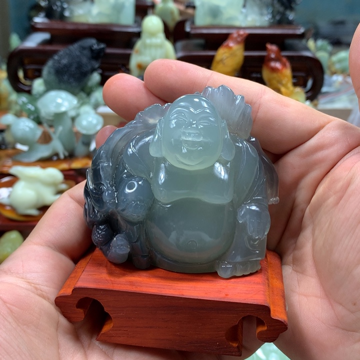 羡****蛇纹石玉未镶嵌手把件