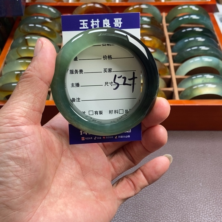 银S925镶嵌蛇纹石玉手镯手串戒指