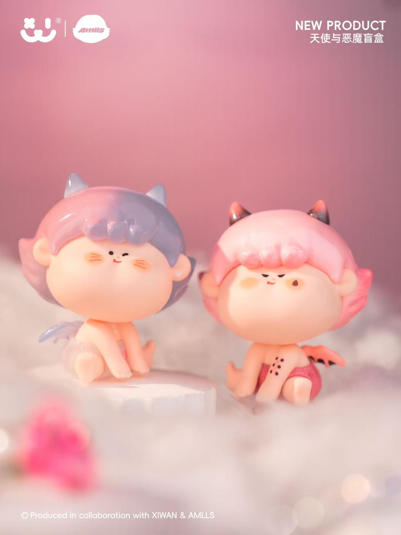 【踩后三】阿玛莉莉丝天使与恶魔盲盒可爱潮玩摆件