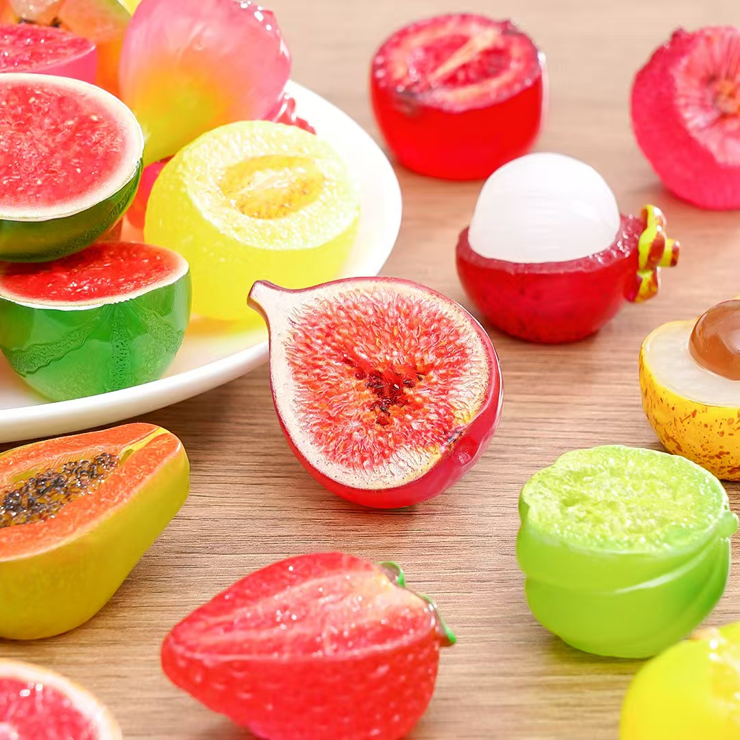 【 夜光半切大果 】仿真diy装饰品盲袋配件小摆件