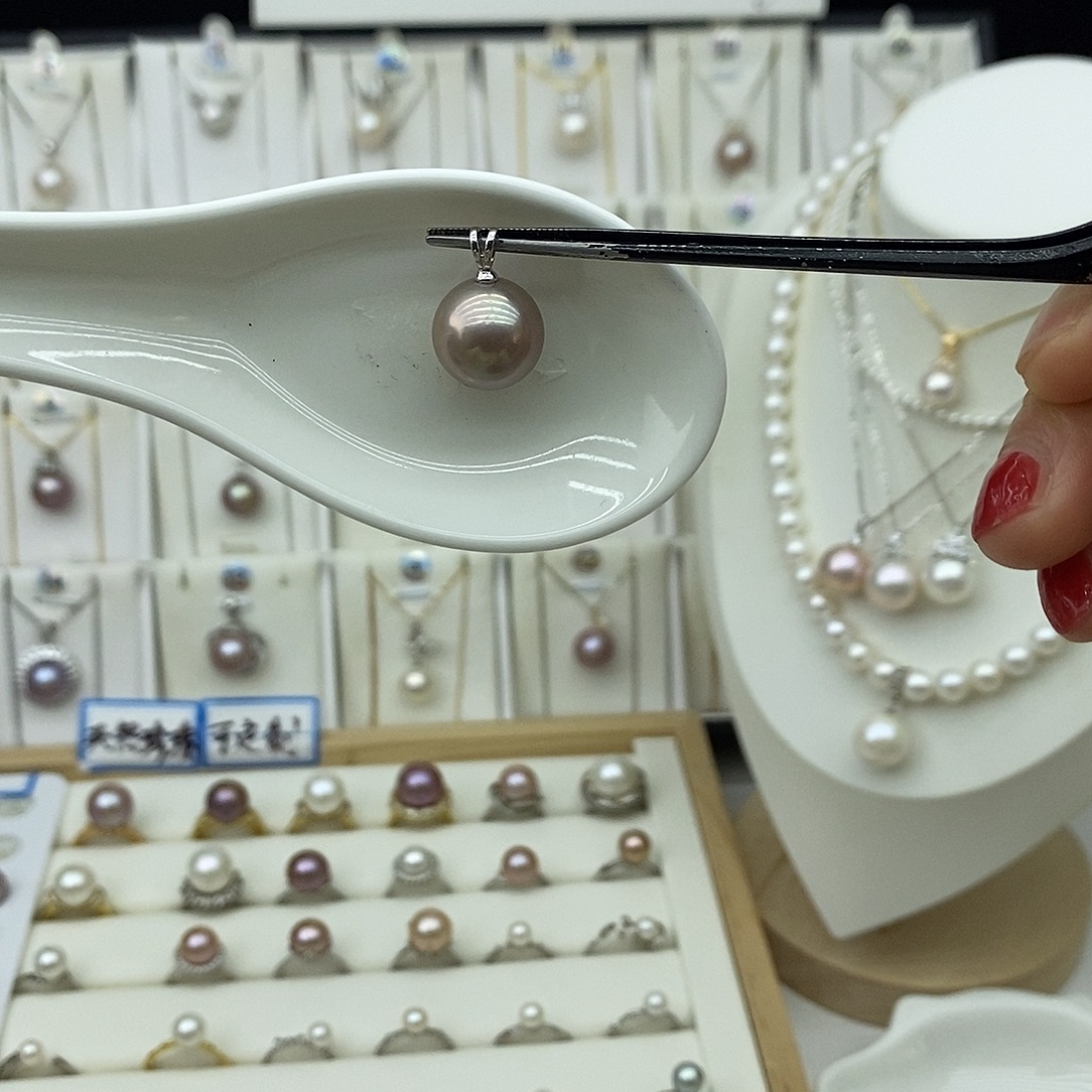 吊坠(不含链)淡水珍珠银S925镶嵌