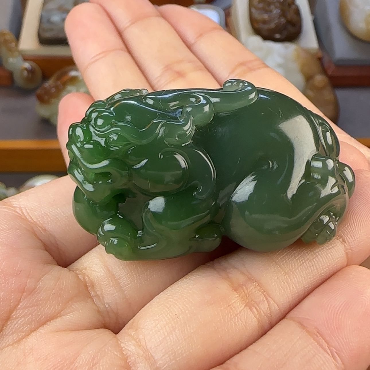 【闪购商品】和田玉（碧玉）未镶嵌颈饰大**哥