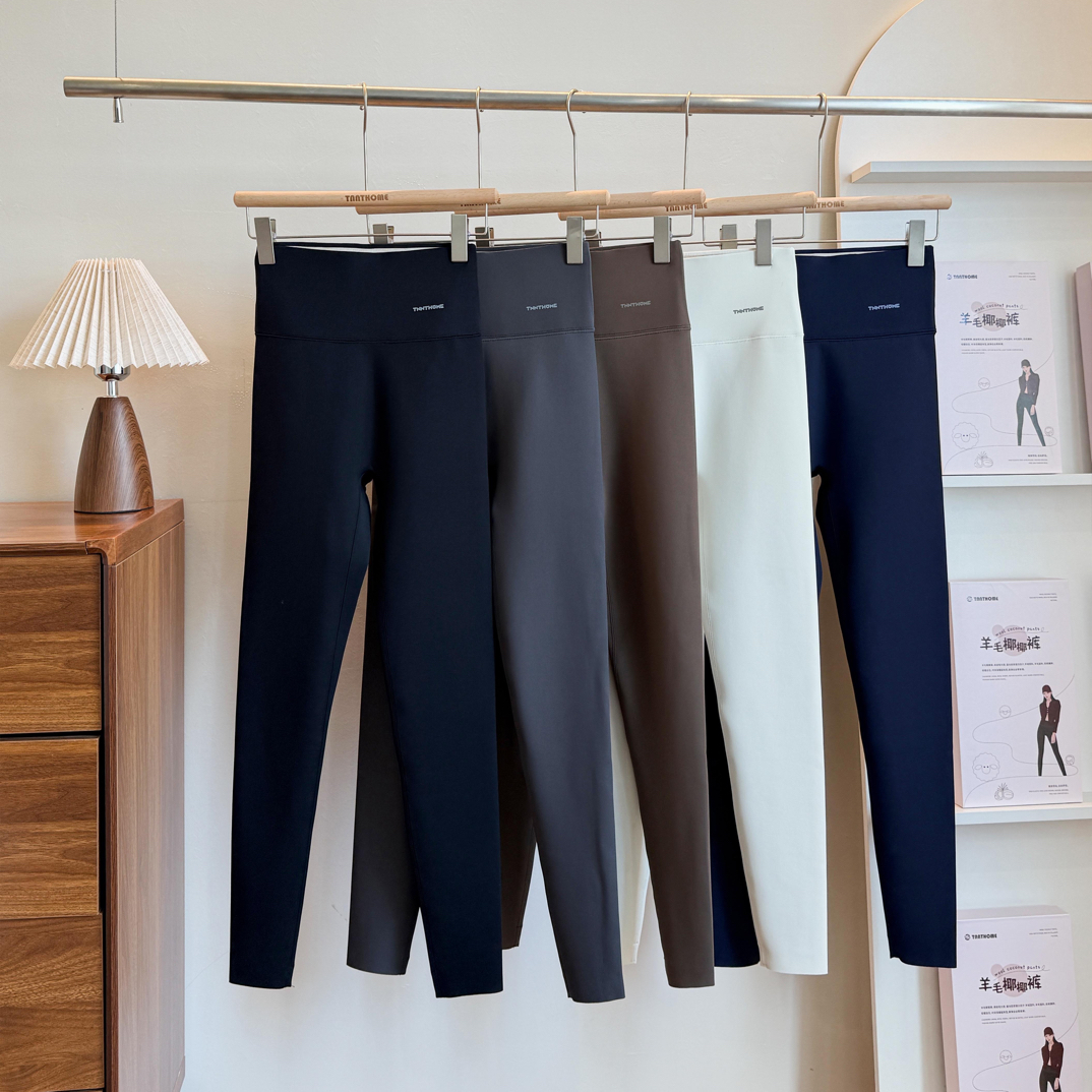 88020#480g高腰收腹提臀羊毛加绒鲨鱼裤秋冬外穿健身瑜伽打底裤