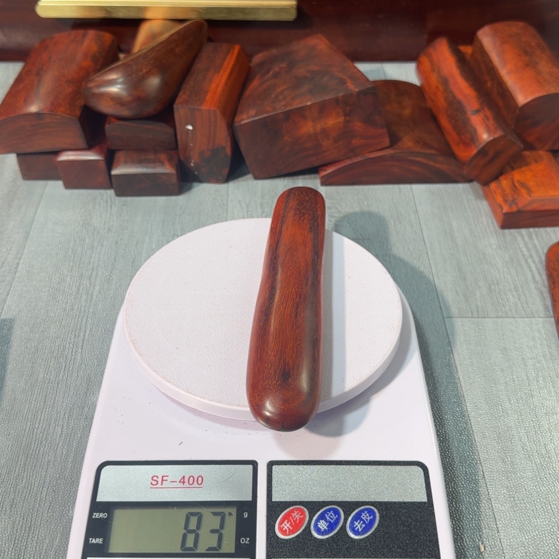 平***康香榧木印度小叶紫檀手把件