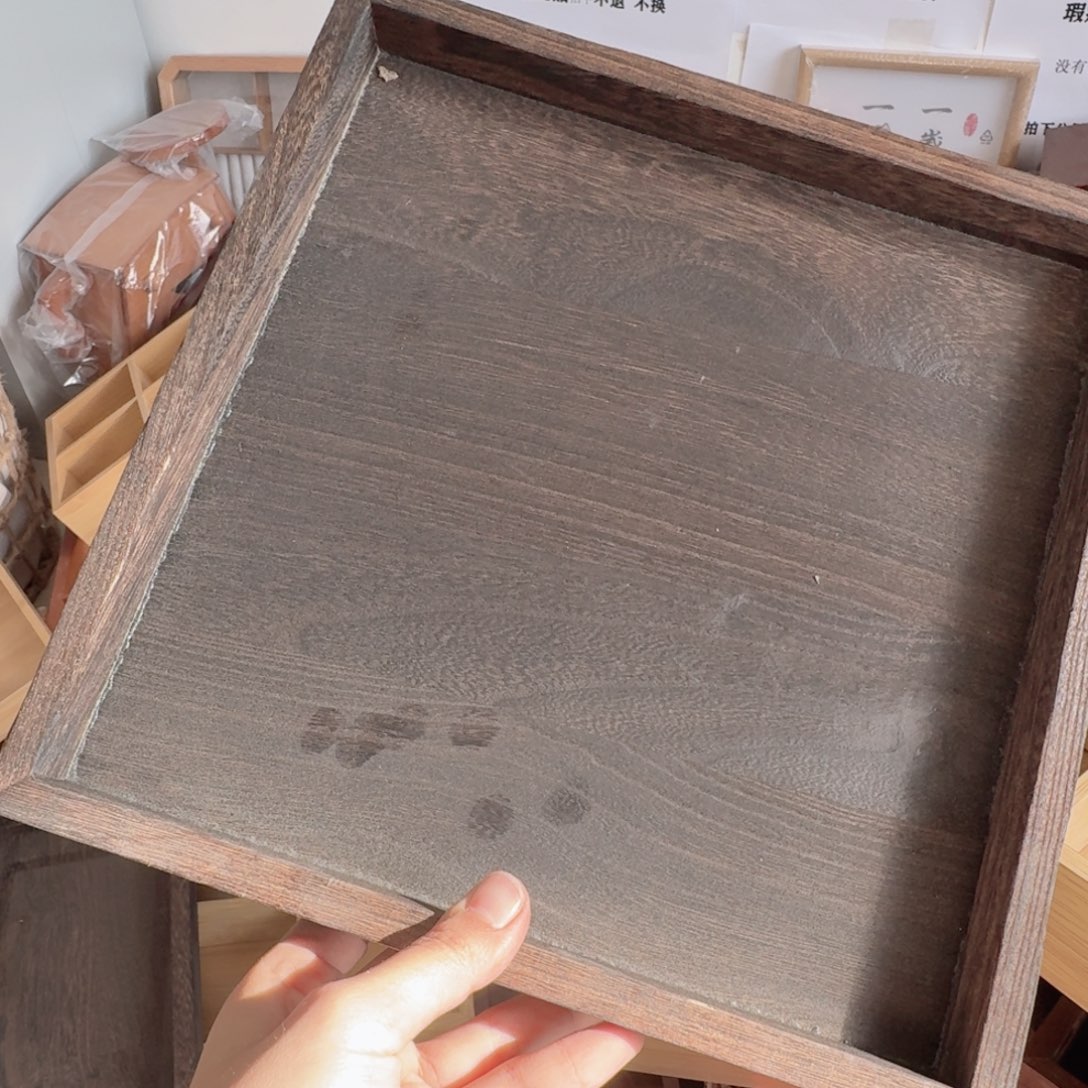 桐木正方形托盘微瑕拍下，不退不换