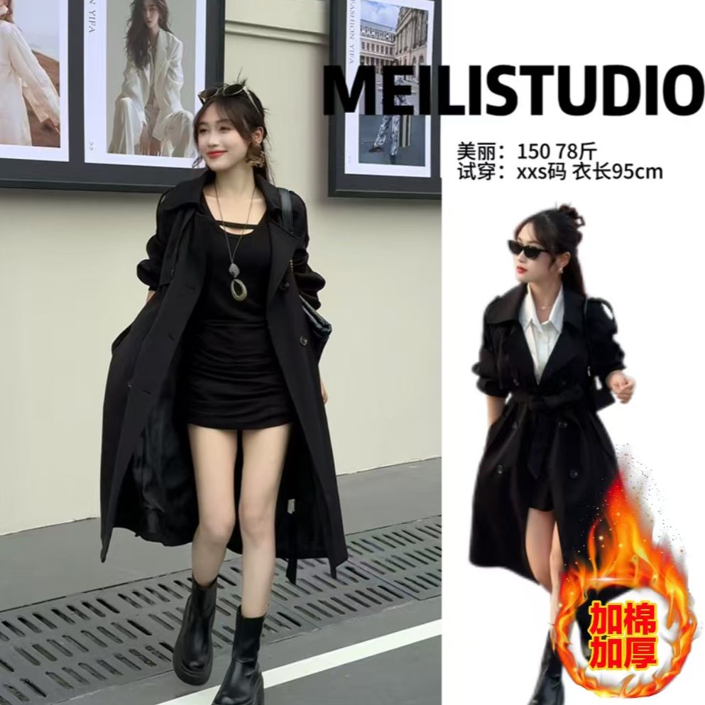 风衣外套女款新款夹棉小个子韩版气质大衣8588