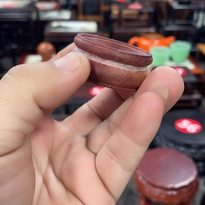 香榧木红木底座工艺品2个