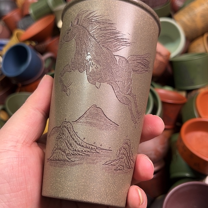 紫砂茶杯全手工紫砂主人杯
