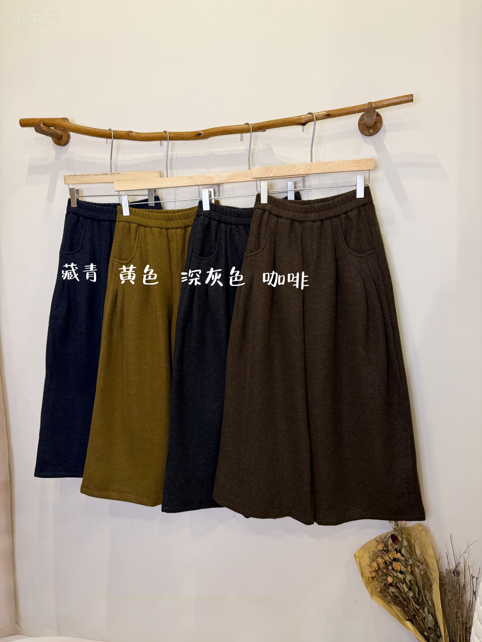 米多多  GYZ#25103#加绒阔腿九分裤 kc