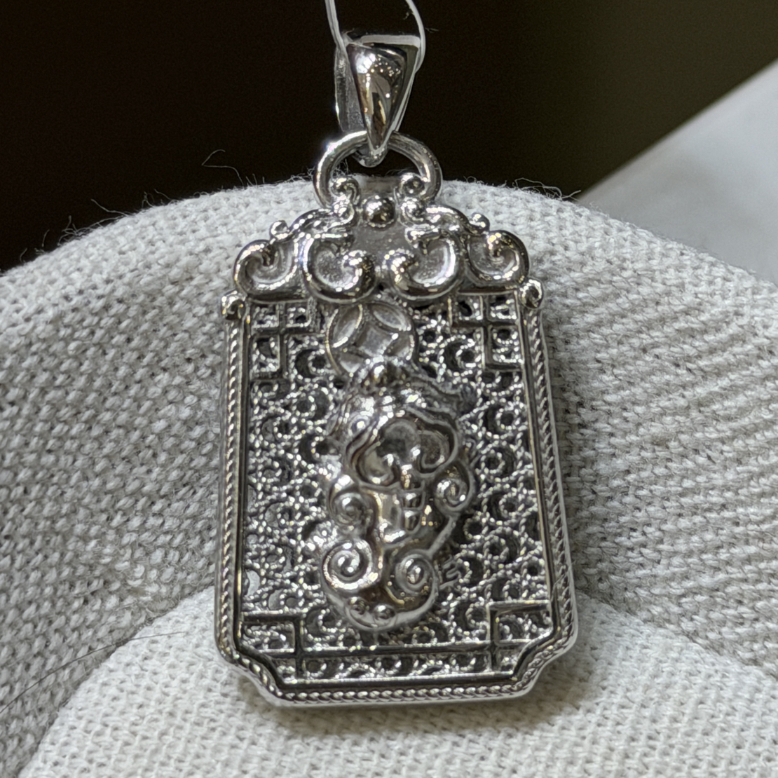 铂金Pt950时尚复古天赐鸿福挂坠11.11