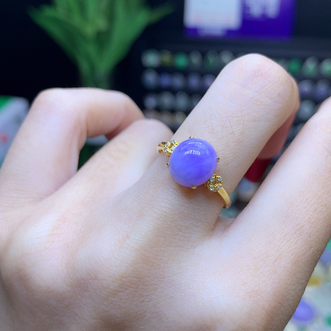 翡翠颈饰18K金镶嵌天然