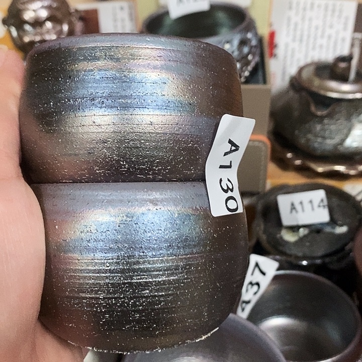 紫砂茶杯柴烧纯手工130