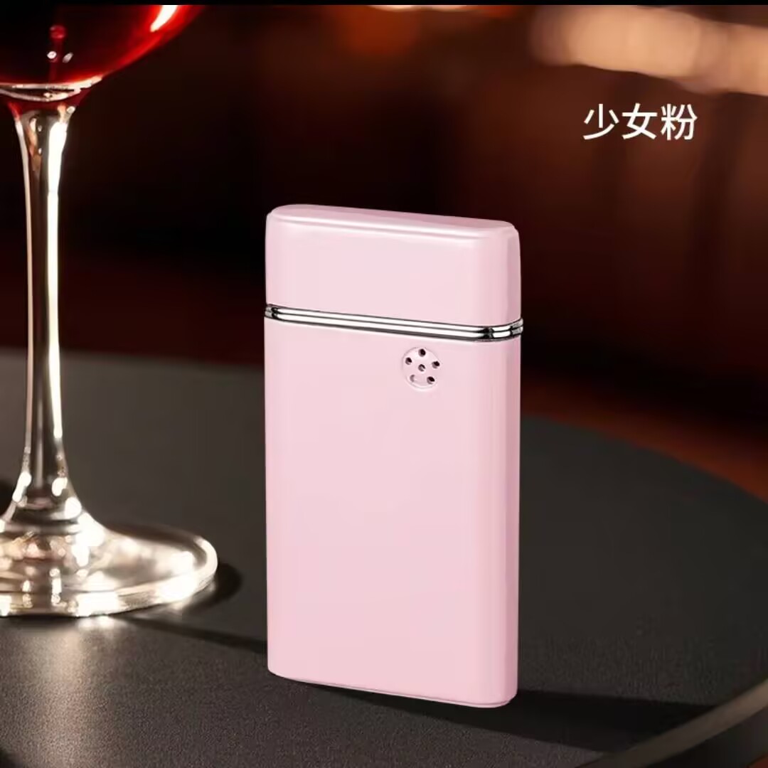 新款网红火创意个性防风充气超薄打火机适合送礼金属设计