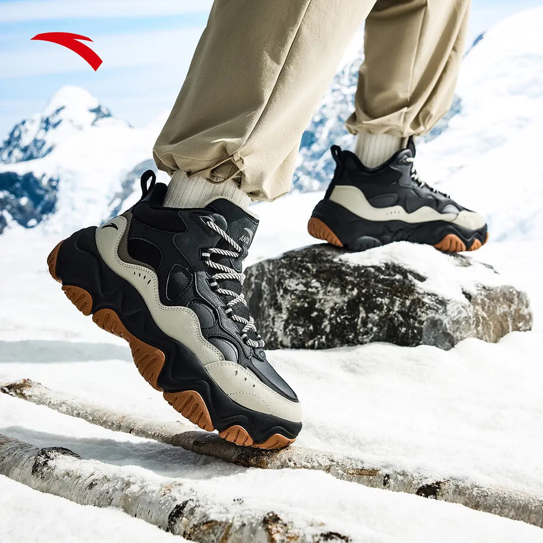 【大棉鞋】安踏流萤加绒加厚老爹鞋男款冬季防滑保暖休闲鞋年终大促