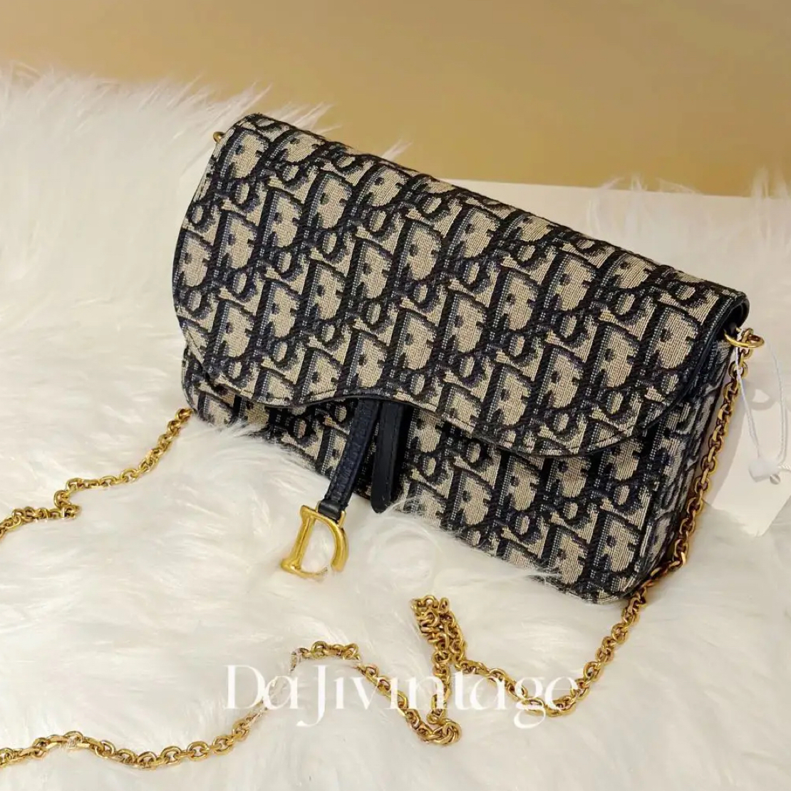 99新 DIOR/迪奥 大吉中古8/ Dior迪奥老花woc斜挎包