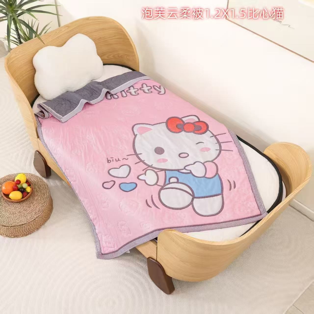 【比心猫】120*150云朵泡芙被亲肤柔软透气可机洗
