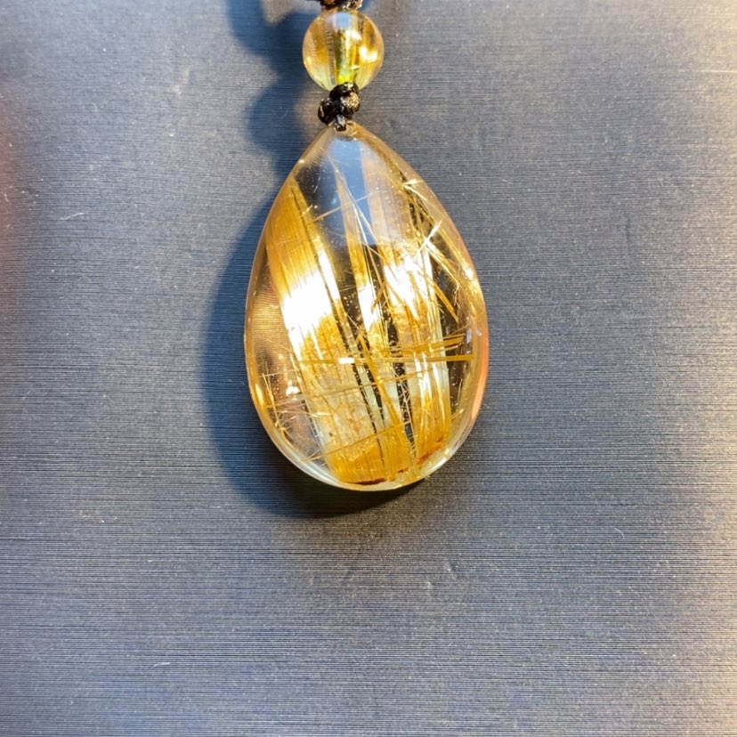 【闪购商品】水晶颈饰未镶嵌天然钛晶水滴吊坠