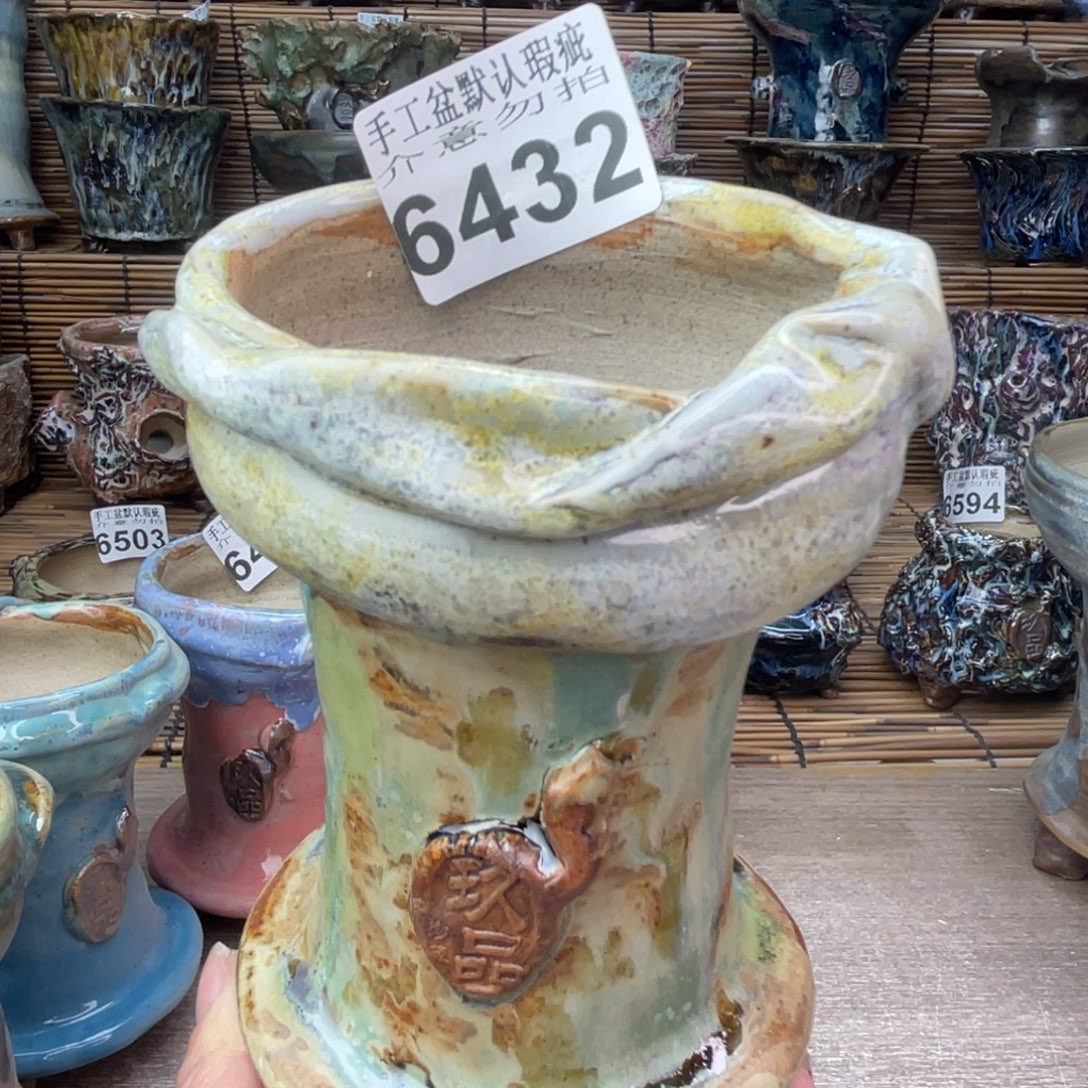 手工花盆默认瑕疵完美者勿拍