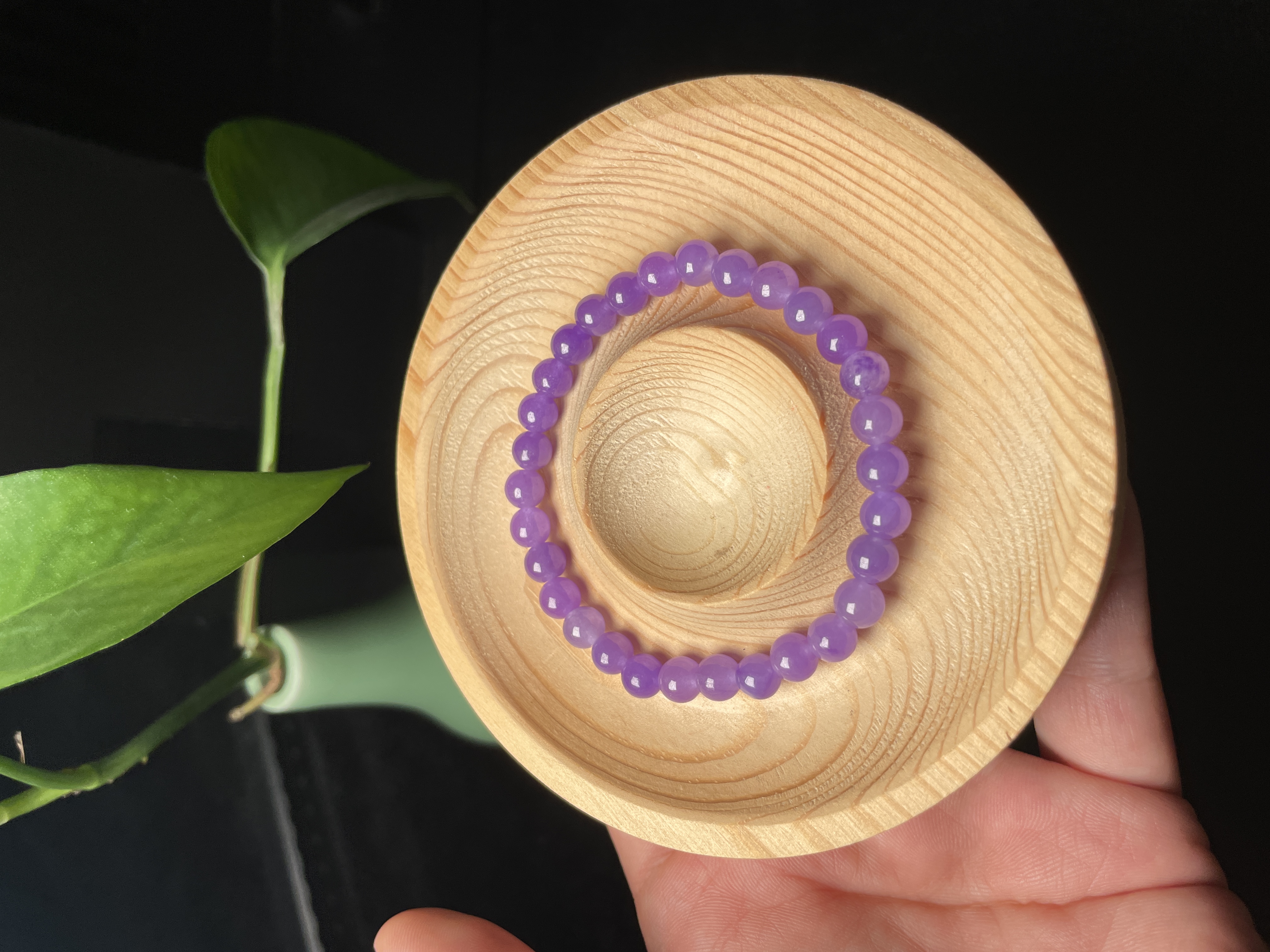 卡6天然缅A紫色散珠6mm链接（单颗价拍一颗发一颗多样性发其一）