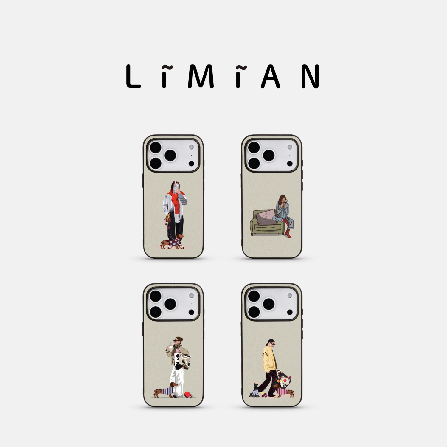 【里面LMx张醒醒】穿搭日常系列真皮手机壳清新适用于苹果保护套