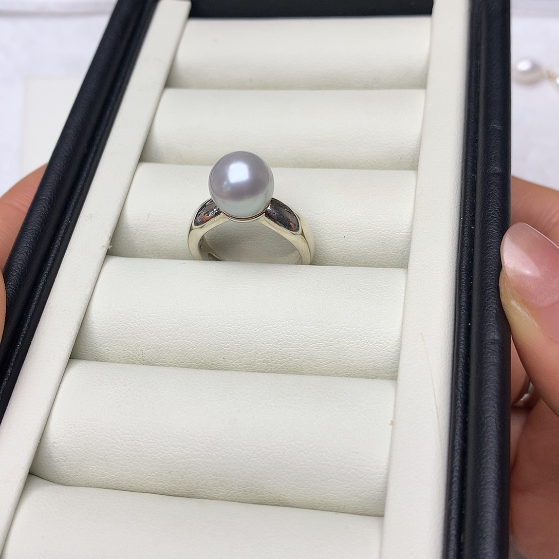 海水珍珠戒指银S925镶嵌