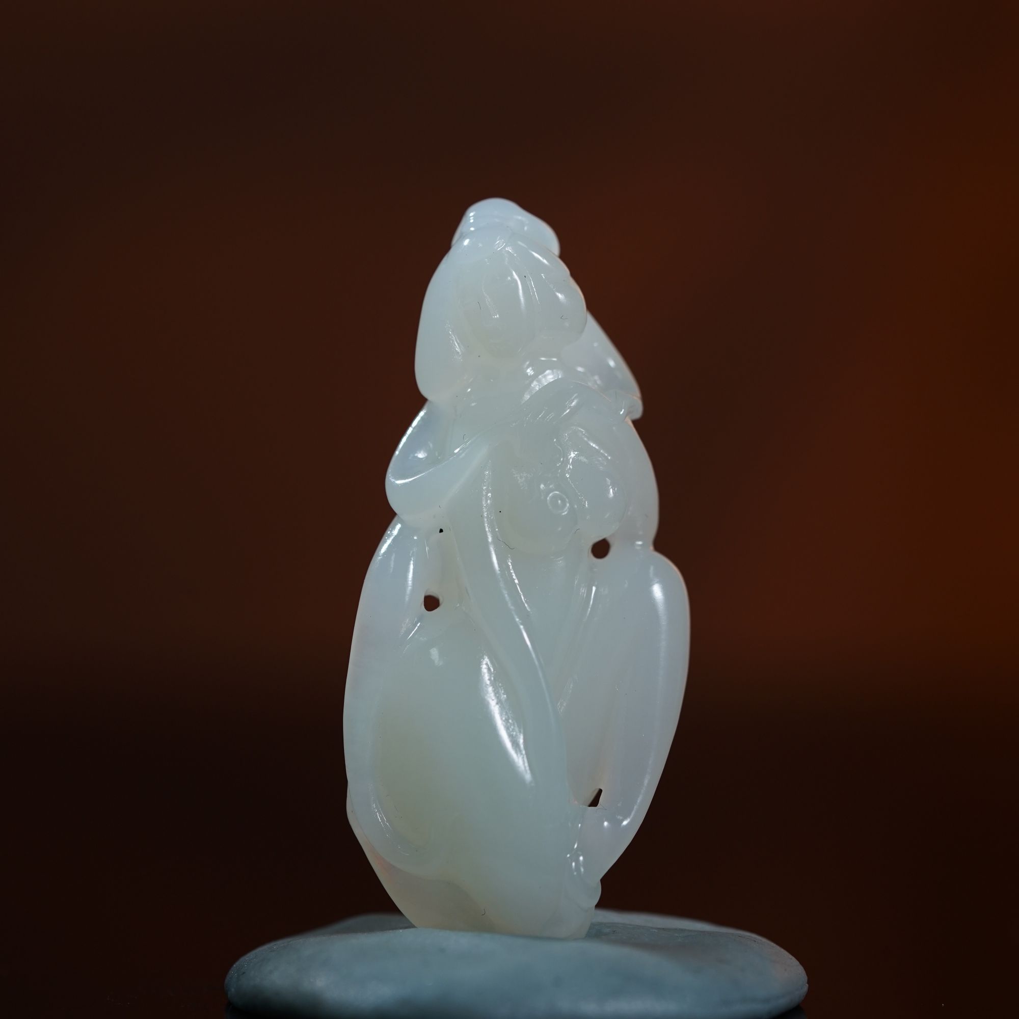 和田玉新疆白玉美人手把件10.01g L251108024 