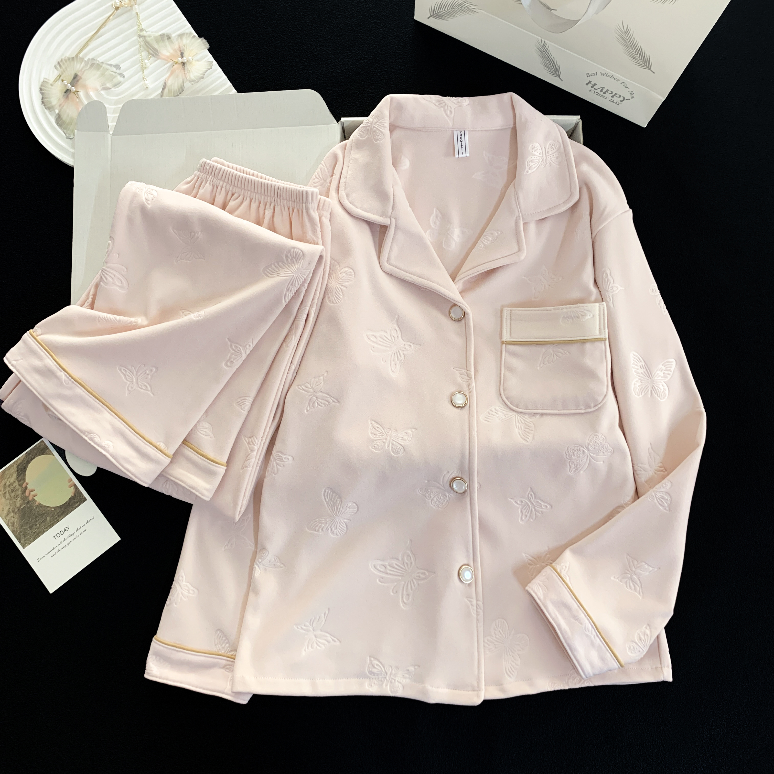 1号女士德绒保暖长袖长裤睡衣家居服套装秋冬季新款奢华舒适时尚