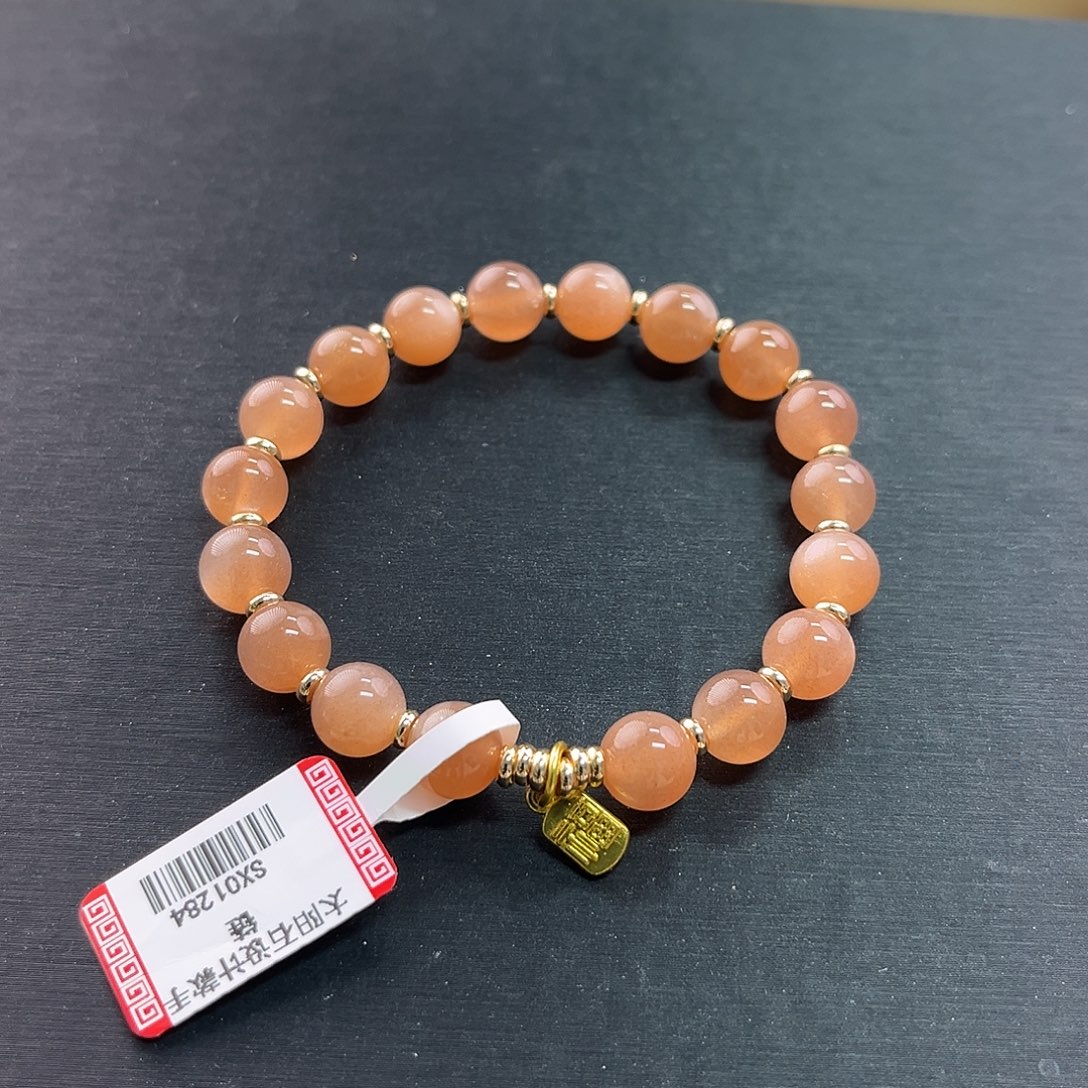 手链水晶未镶嵌太阳石设计款手串