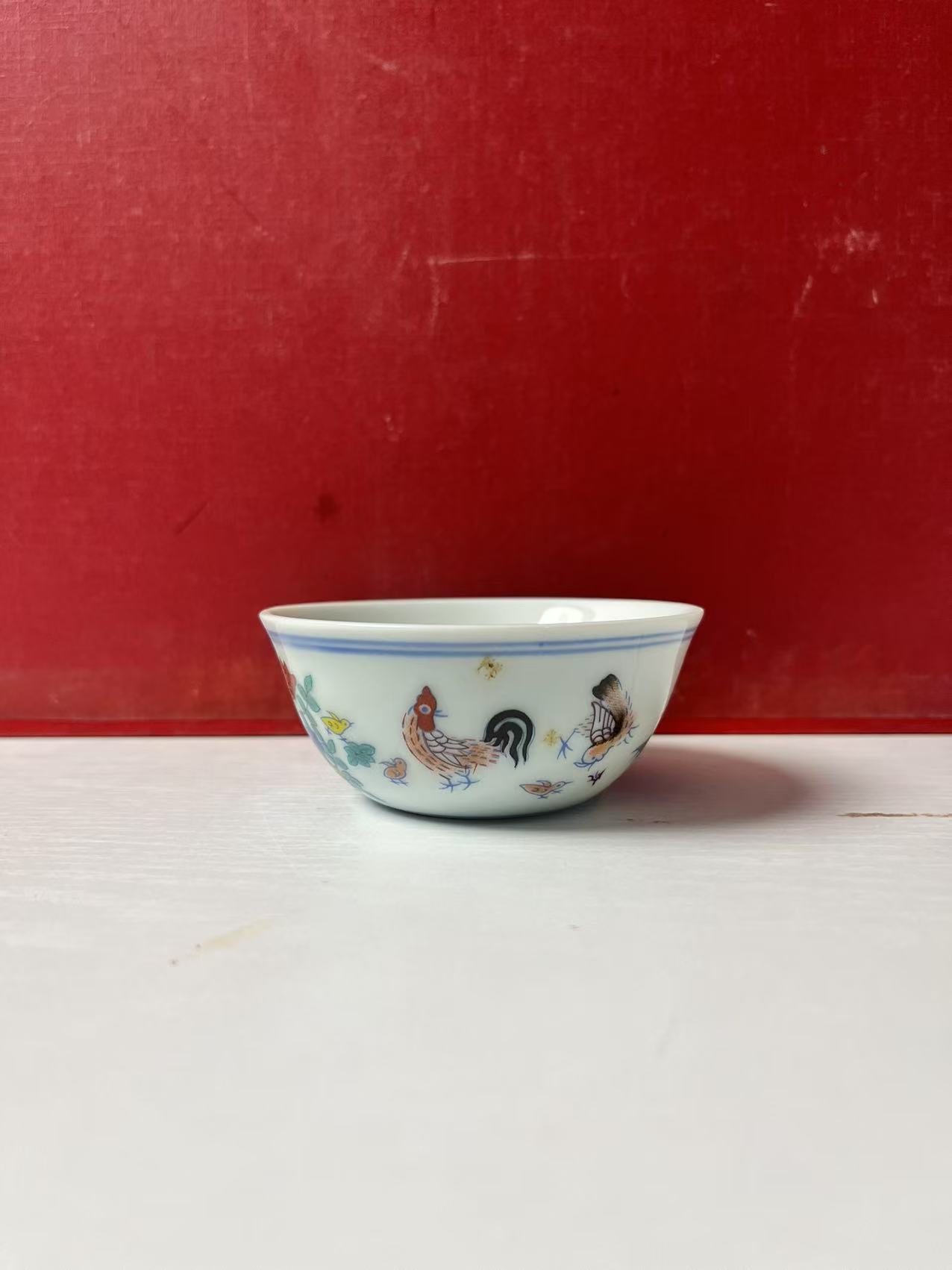 陶瓷斗彩鸡缸杯BJ-054