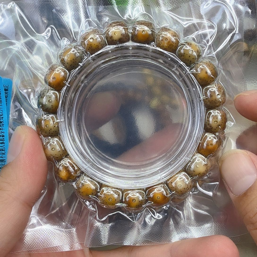 星月菩提手串17高端火烧云星月菩提单圈11×10