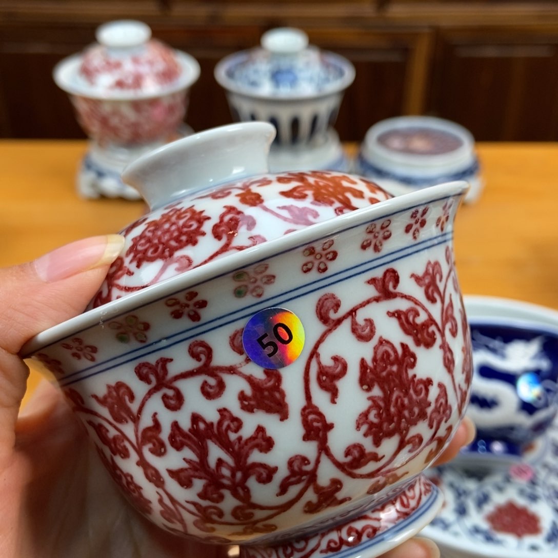手绘现代茶具非古董