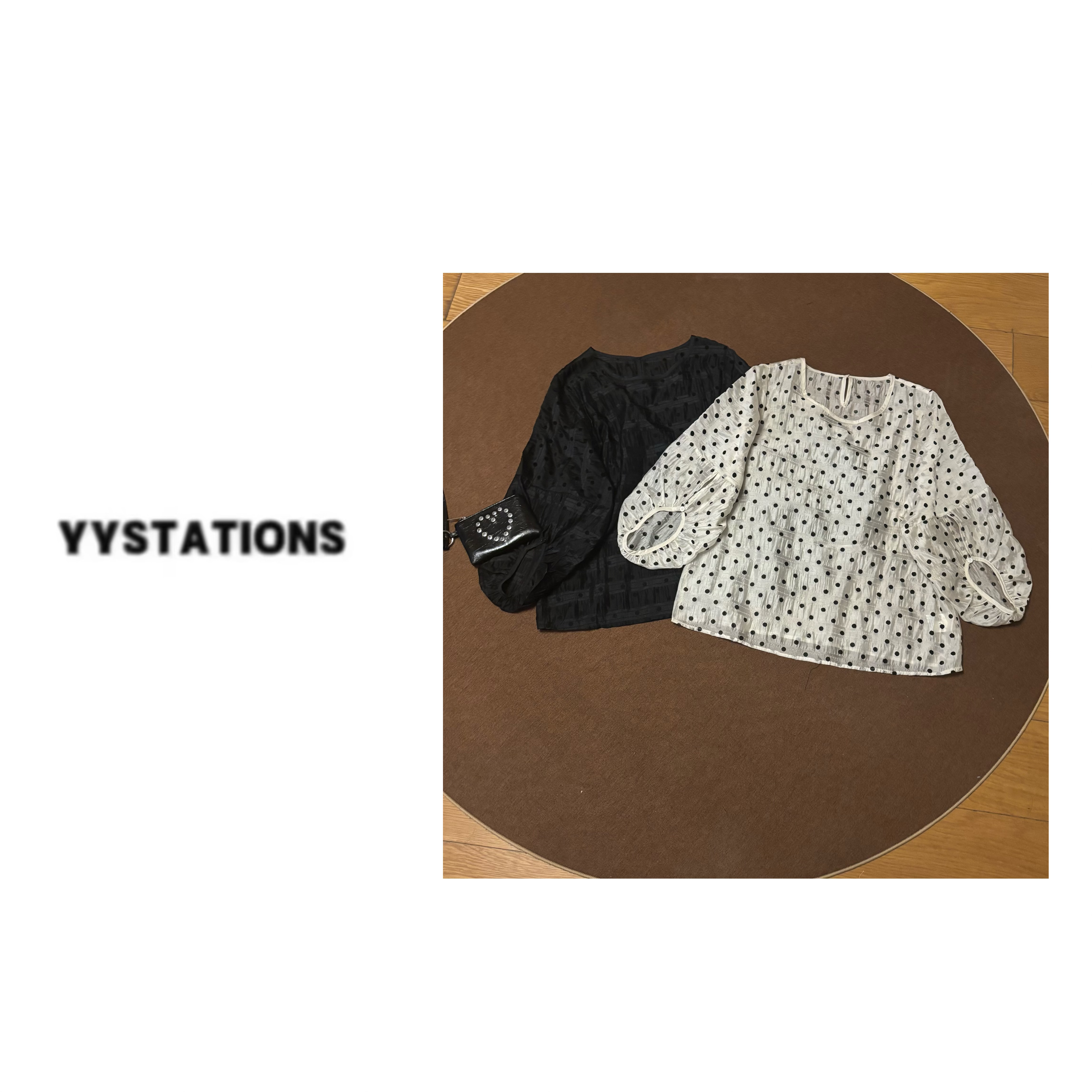 YYSTATIONS 【波点衫！】法式清新温柔波点套衫-9225