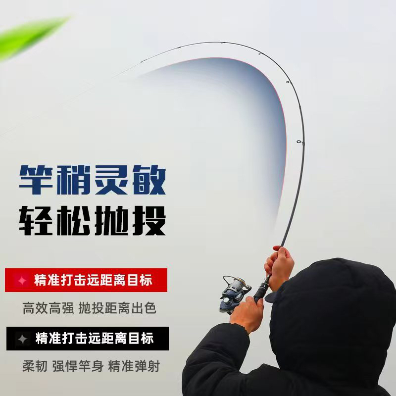 送全套（轮，线，钩，漂，滑漂线组套装）一整套路滑竿1米8