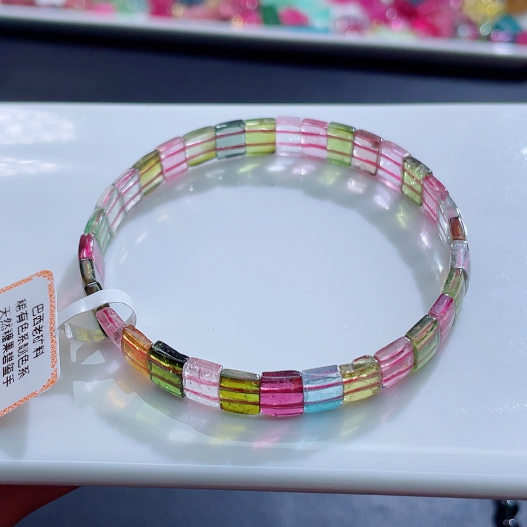 碧玺未镶嵌手链碧玺手链