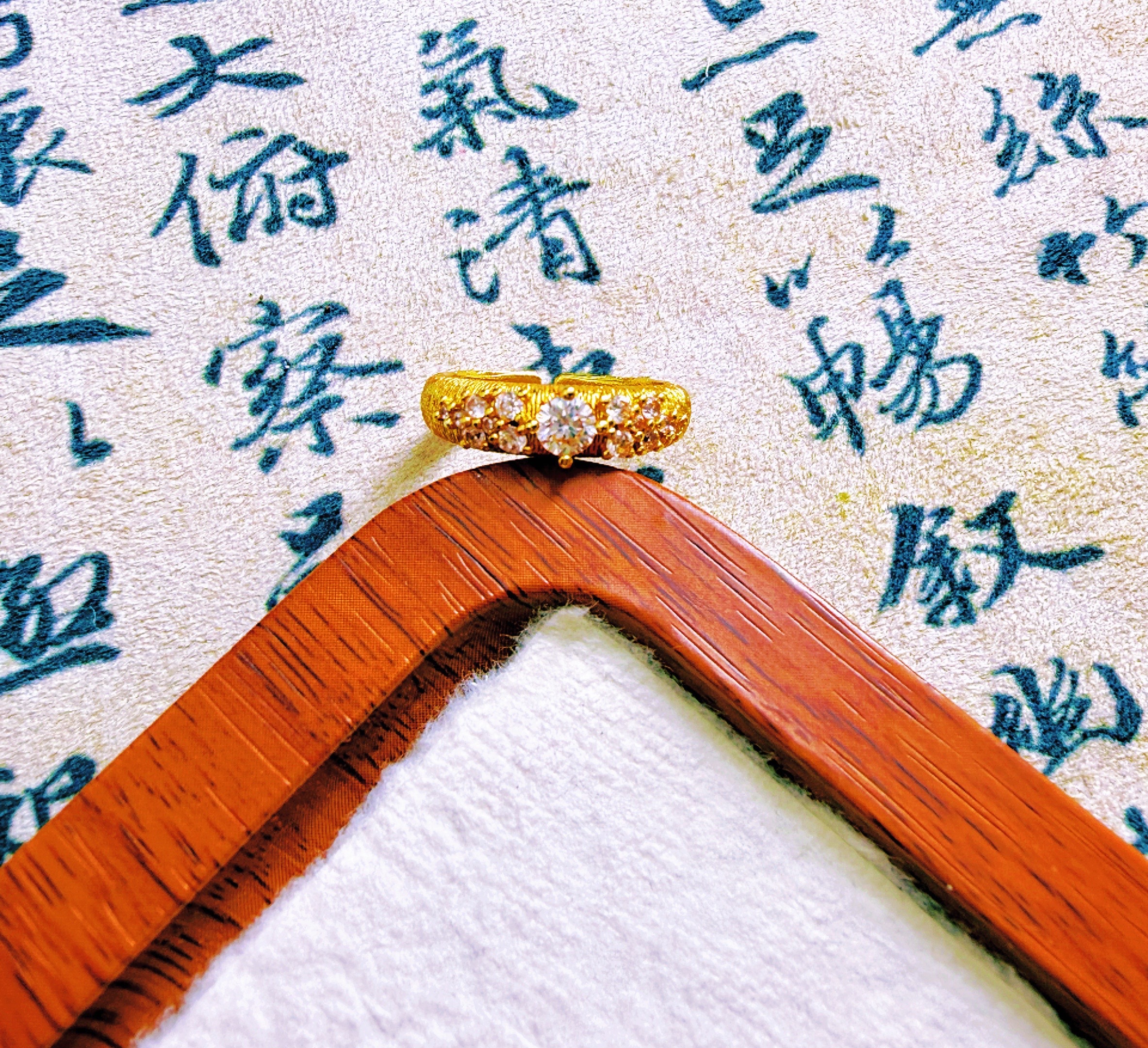  【丁老头甄选】精工拉丝猫眼漫天星辰戒指40176